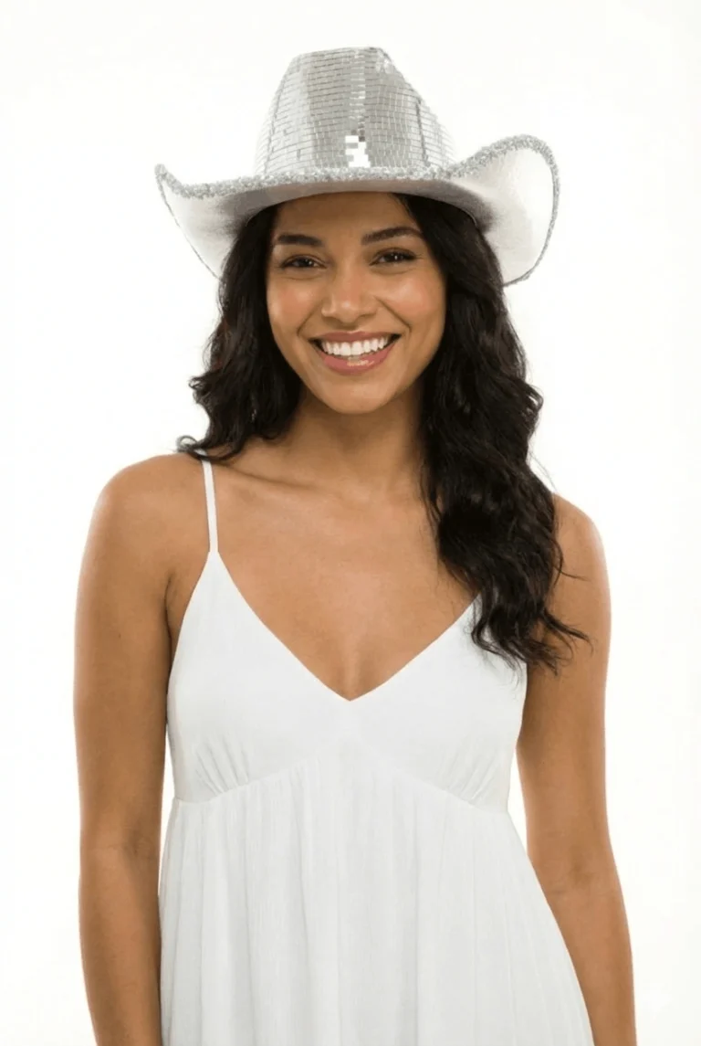 Midnight Rodeo Spark disco cowboy hat with shimmering finish and classic western crown