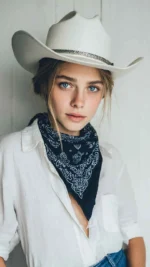 Flat Brim Cowboy Hat - Image 2