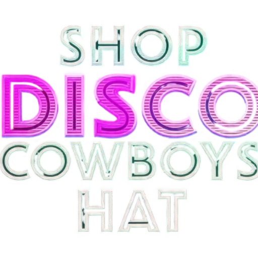 Disco cowboy hat with reflective mirror tiles shining under party lights