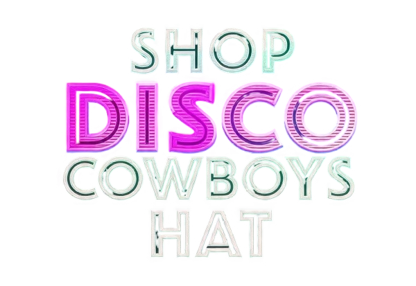 Disco cowboy hat with reflective mirror tiles shining under party lights