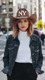 NY Cowboy Hat Ideal for Women - Image 2