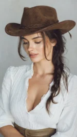 Pencil Brim Hat Brown