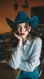 Denim Cowboy Hat - Image 3